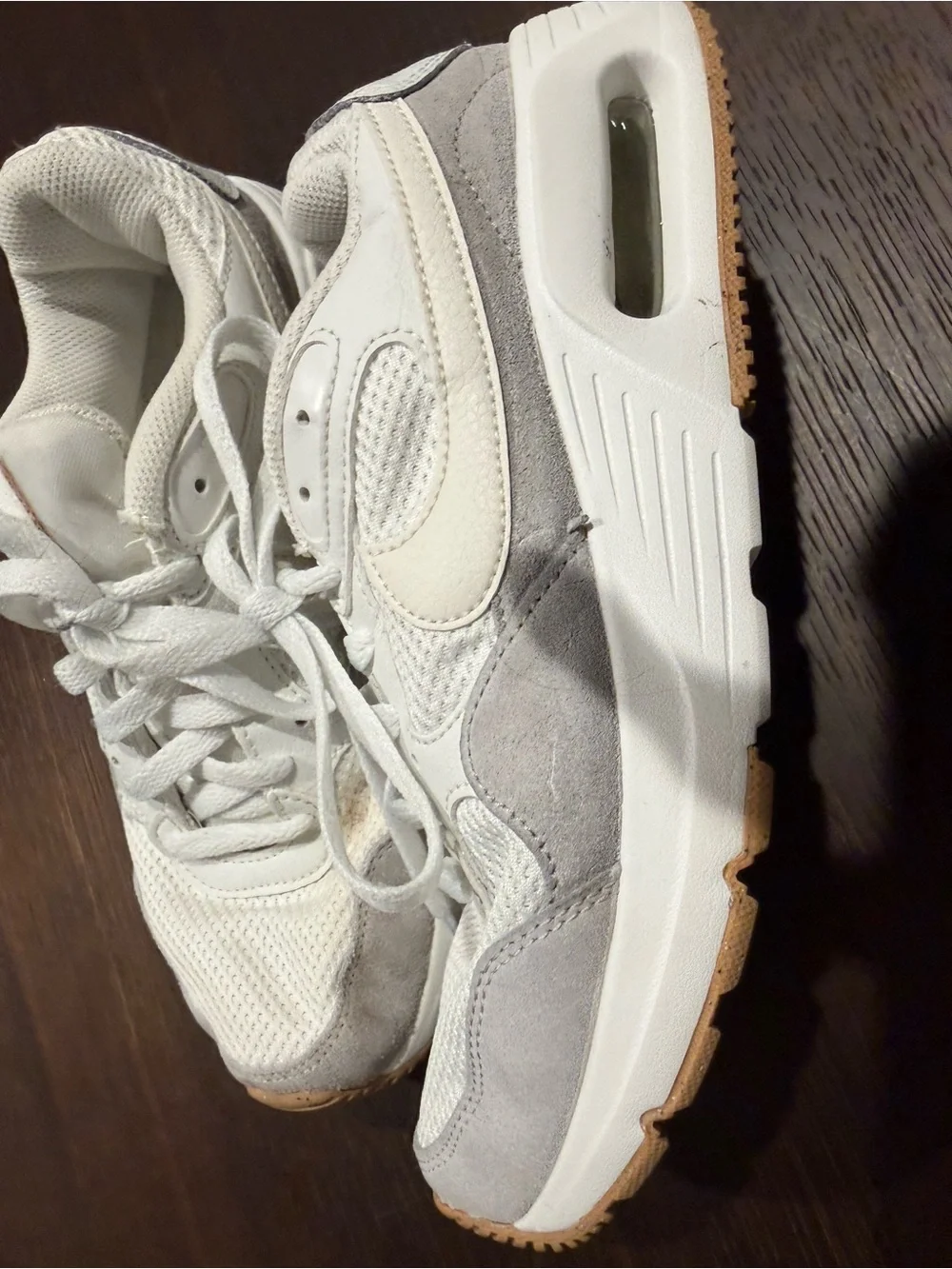 Nike Kids White Mesh Lace-Up Sneakers